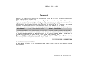 2004 Toyota RAV4 Owners Manual
